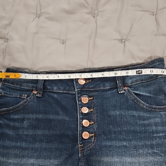 Maurices Dark Blue Button-Fly Jean Shorts - Picture 4 of 8